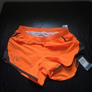 Under Armour Neon Orange Running Shorts